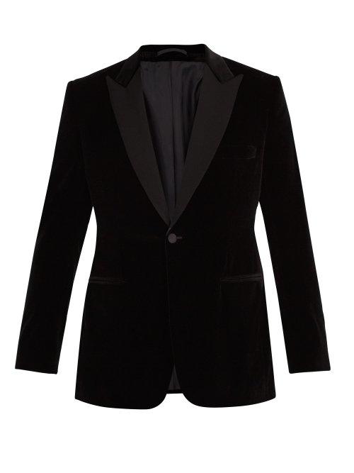 Matchesfashion.com Kilgour - Single Breasted Velvet Blazer - Mens - Black