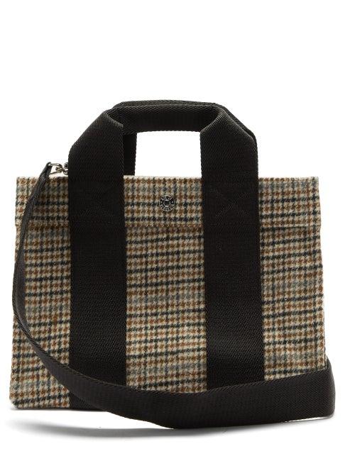 Matchesfashion.com Rue De Verneuil - Traveller Small Houndstooth Tote Bag - Womens - Brown Multi