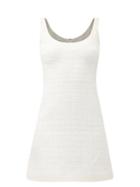 Giambattista Valli - Scoop-neck Cotton-blend Tweed Mini Dress - Womens - White