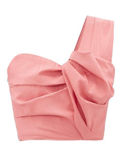 Matchesfashion.com Racil - Atlas Twisted Cotton-blend Cropped Top - Womens - Pink