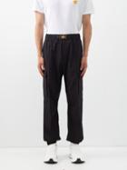 Versace - Medusa-buckle Cotton Cargo Trousers - Mens - Black