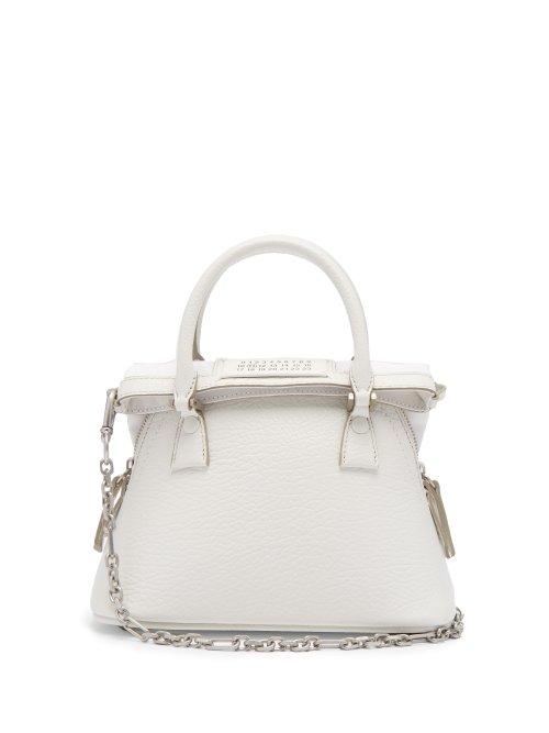 Matchesfashion.com Maison Margiela - 5ac Mini Leather Cross Body Bag - Womens - White
