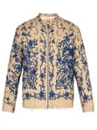 Matchesfashion.com By Walid - Floral Embroidered Quilted Silk Jacket - Mens - Blue Beige