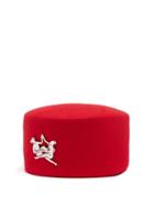 Thebe Magugu - Fez Emblem-embossed Wool Hat - Womens - Red