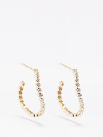 Mateo - Wave Diamond & 14kt Gold Earrings - Womens - Gold Multi