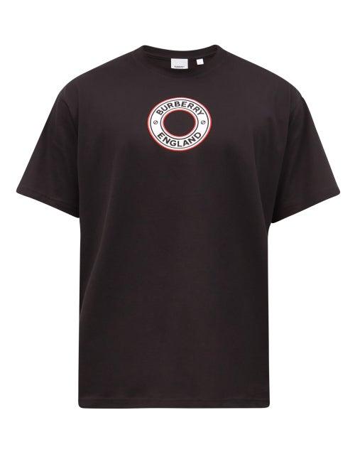 Matchesfashion.com Burberry - Logo-appliqu Cotton-jersey T-shirt - Mens - Black