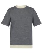 Matchesfashion.com Oliver Spencer - Huson Fine Stripe Cotton Jersey T Shirt - Mens - Navy