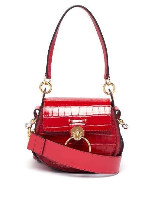 Matchesfashion.com Chlo - Tess Small Crocodile Effect Leather Cross Body Bag - Womens - Red
