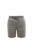 Matchesfashion.com Frescobol Carioca - Drawstring-waist Linen-blend Shorts - Mens - Light Grey