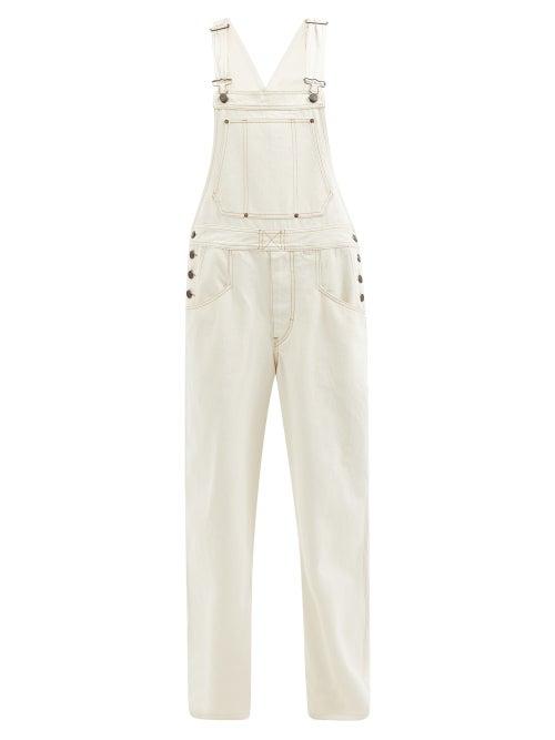 Isabel Marant - Madeline Cotton Wide-leg Dungarees - Womens - White
