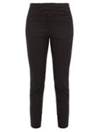 Matchesfashion.com Isabel Marant - Ovida Slit Cuff Cotton Blend Trousers - Womens - Black