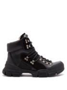 Matchesfashion.com Gucci - Flashtrek Leather High Top Trainers - Womens - Black