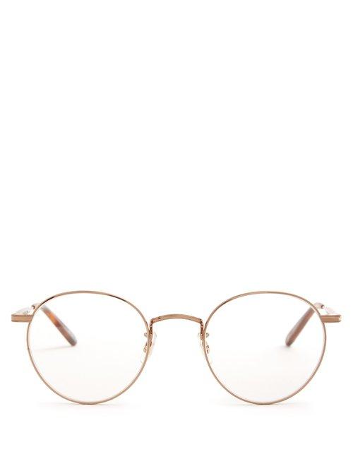 Matchesfashion.com Garrett Leight - Wilson 49 Round Frame Glasses - Womens - Copper