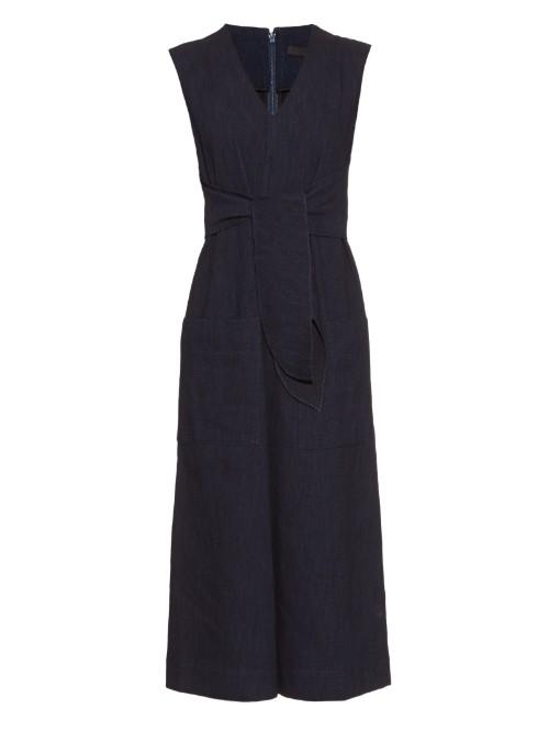 Tibi Tie-front Wide-leg Jumpsuit