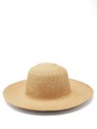 Matchesfashion.com Saint Laurent - Logo-plaque Panama Hat - Mens - Beige