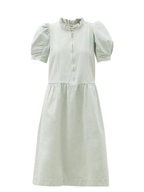 Matchesfashion.com Sea - Hildur Acid-wash Denim Dress - Womens - Light Blue