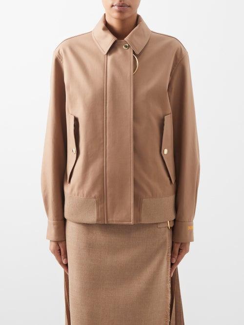 Burberry - Cotton-gabardine Harrington Jacket - Womens - Beige