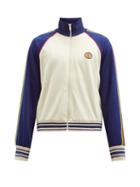 Matchesfashion.com Gucci - Logo-patch Web-stripe Jersey Track Jacket - Mens - Beige Multi
