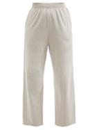 Balenciaga - Raw-hem Cropped Cotton-jersey Track Pants - Womens - Light Grey