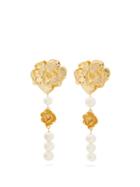 Matchesfashion.com Elise Tsikis - Gismona Pearl & 18kt Gold-plated Earrings - Womens - Gold