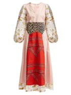 Matchesfashion.com Ganni - Sweeney Printed Cotton Maxi Dress - Womens - White Multi