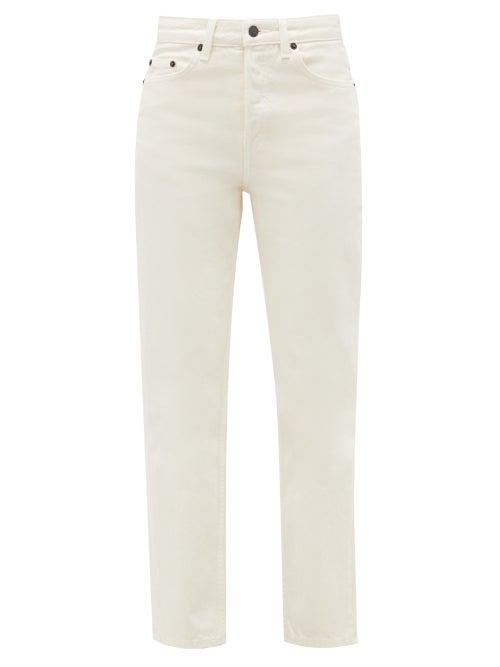 Matchesfashion.com The Row - Ash High-rise Cotton Straight-leg Jeans - Womens - Cream
