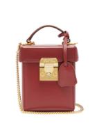 Matchesfashion.com Mark Cross - Grace Cube Mini Leather Box Bag - Womens - Burgundy