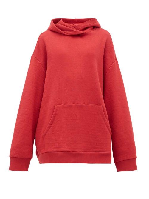 Matchesfashion.com Raey - Oversized Cotton Jersey Hooded Sweatshirt - Womens - Red