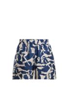 La Doublej Editions Boxer Donne-print Silk Shorts