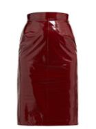 Matchesfashion.com No. 21 - High Rise Pvc & Silk Pencil Skirt - Womens - Burgundy