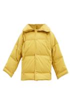 Matchesfashion.com Bottega Veneta - Frosted Cotton-poplin Down-filled Jacket - Womens - Yellow