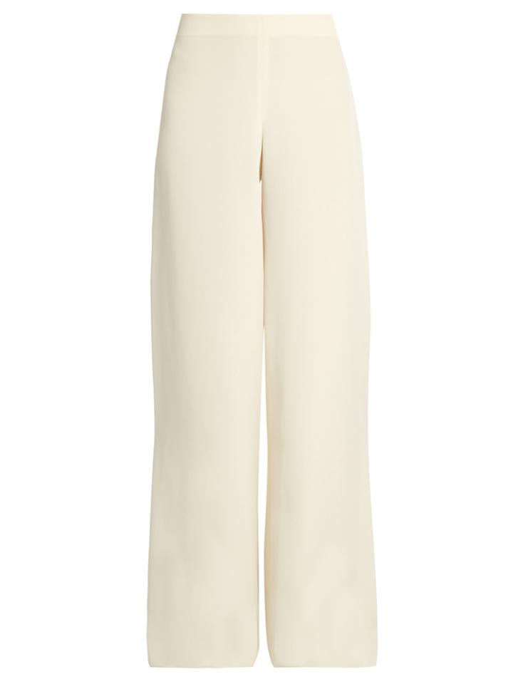 Ryan Roche Wide-leg Silk Trousers