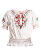 Matchesfashion.com Muzungu Sisters - Dora Embroidered Cotton Top - Womens - White Multi