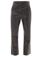 Stand Studio - Zoe High-rise Leather Flared Trousers - Womens - Black