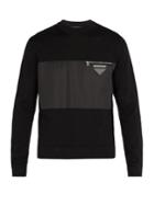 Prada Nylon-panelled Virgin Wool Sweater