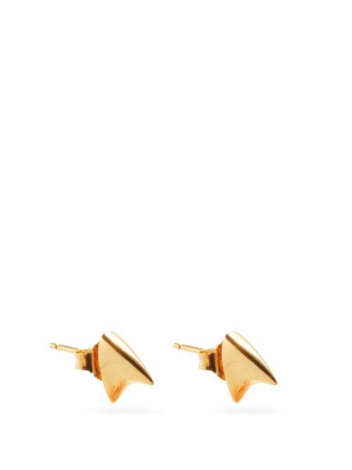 Matchesfashion.com Dominic Jones - Thorn 18kt Gold-plated Sterling-silver Earrings - Mens - Gold