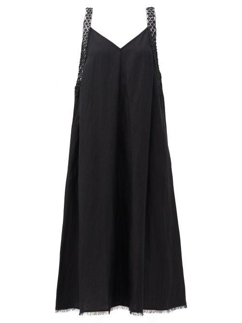 Matchesfashion.com Solid & Striped - The Celia Macram-strap Jersey Midi Dress - Womens - Black
