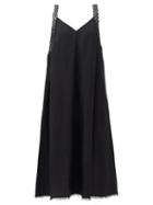 Matchesfashion.com Solid & Striped - The Celia Macram-strap Jersey Midi Dress - Womens - Black