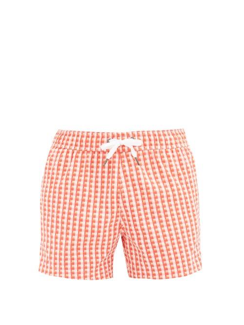 Matchesfashion.com Onia - Charles 5 Geometric-print Swim Shorts - Mens - Red Multi