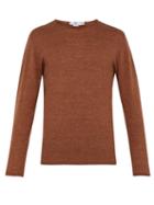 Matchesfashion.com Inis Mein - Linen Blend Crew Neck Sweater - Mens - Brown
