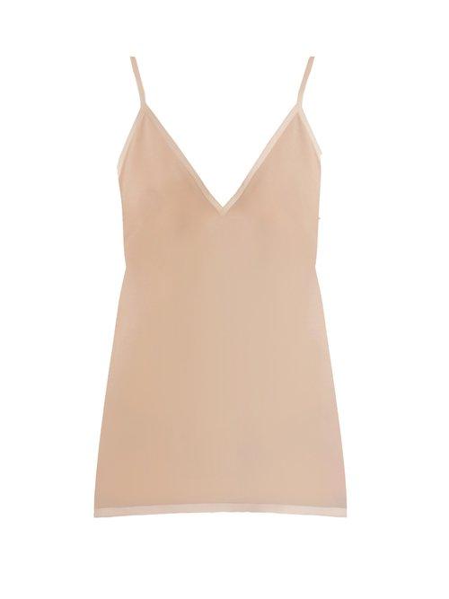 Matchesfashion.com Raey - V Neck Silk Cami Top - Womens - Nude