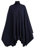 Matchesfashion.com Barrie - Harmony Chevron Cashmere Cape - Womens - Navy