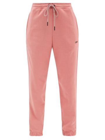 Reebok X Victoria Beckham - Logo-embroidered Cotton-jersey Track Pants - Womens - Pink