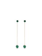 Matchesfashion.com Mateo - Ball Drop Malachite & 14kt Gold Earrings - Womens - Green Gold