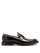 Matchesfashion.com Gucci - Beyond Web Striped Embellished Leather Loafers - Mens - Black Multi