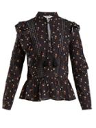 Matchesfashion.com Sea - Margaux Ditzy Floral Print Blouse - Womens - Black Multi