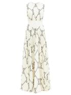 Matchesfashion.com Emilia Wickstead - Giordana Floral-print Crepe Maxi Dress - Womens - White Multi