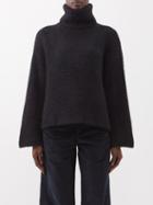 A.p.c. - Tessa Roll-neck Ribbed Alpaca-blend Sweater - Womens - Black