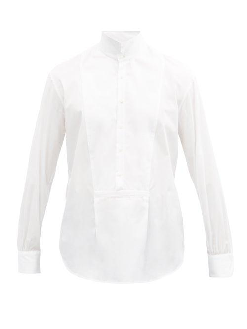 Matchesfashion.com Bourrienne Paris X - Bal High-collar Cotton-poplin Bib Shirt - Mens - White
