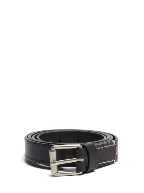 Matchesfashion.com Lemaire - Perforated-leather Belt - Mens - Black